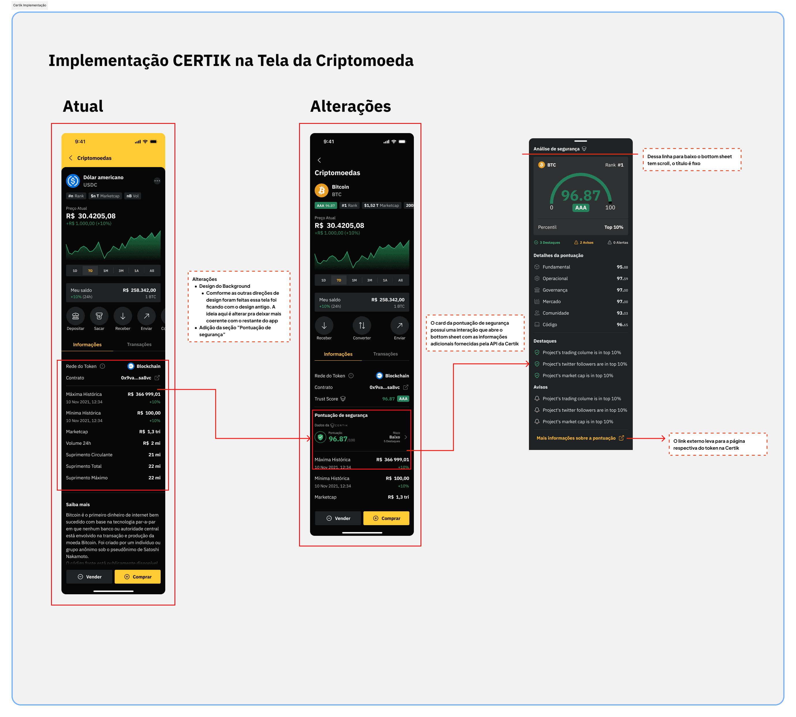 Chainless app screen