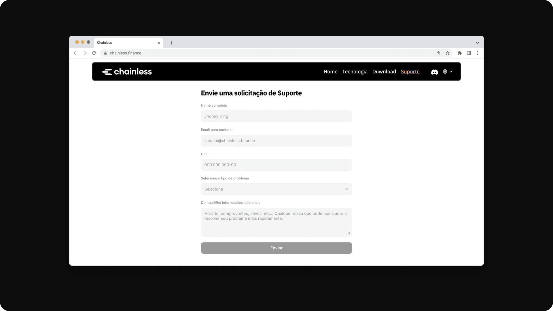 Chainless web screen